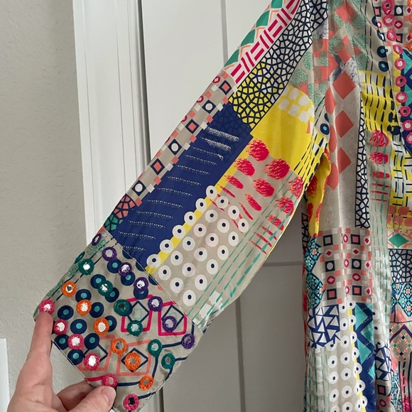 Soft Surroundings Summerfest Colorful Boho Ptchwork - Style Dress Size Medium B4 - Picture 4 of 8